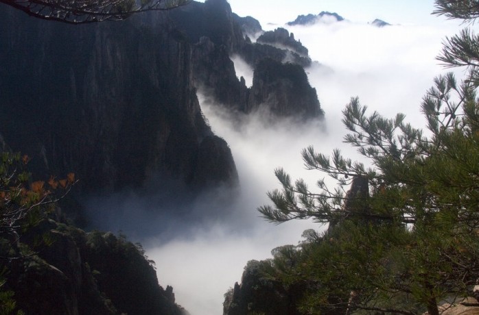 黄山峡谷似仙境